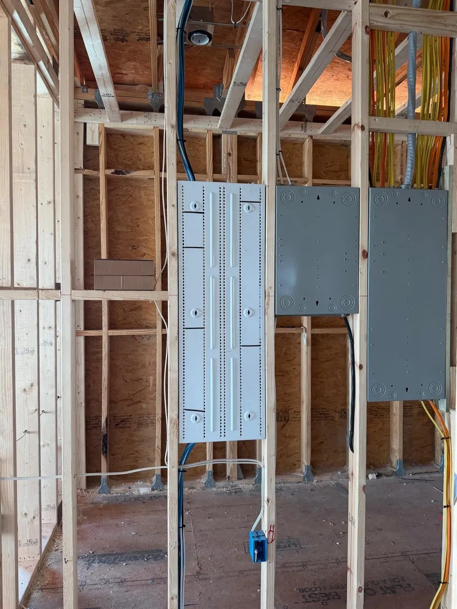 Electrical rough-in wiring in new framing